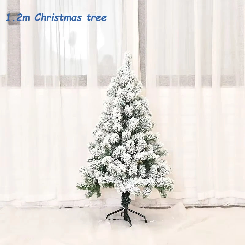 Christmas White Snowflake Plush Christmas Tree Pvc Material Simulation Decoration Indoor And Outdoor Decor New Year 120cm-180cm