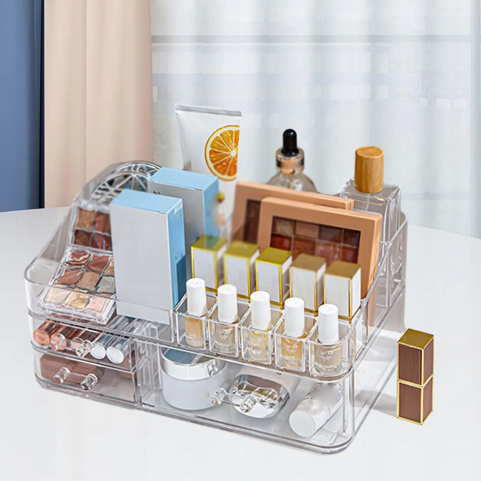 

Cosmetics Organizer Box Clear Makeup Organizer for Vanity Countertop Desktop