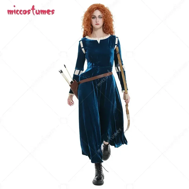 Miccostumes Princess Brave Cosplay Costume Princess Women Female Adult Dress Halloween Party Long Outfit