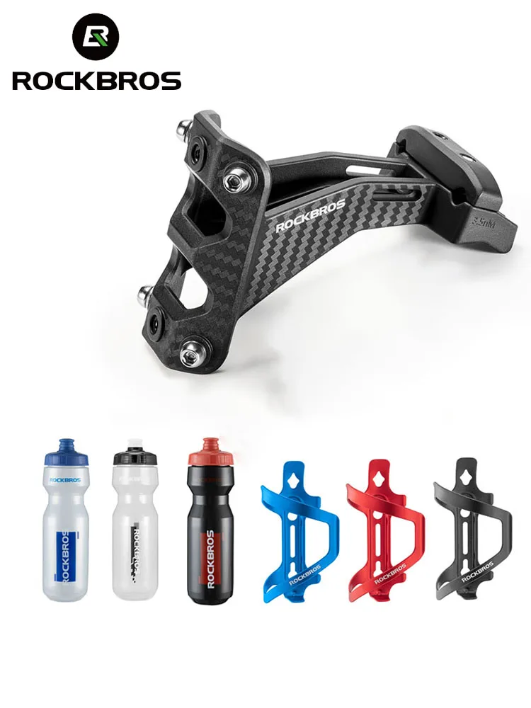 AliExpress ROCKBROS Kettle Holder Adapter Bicycle Saddle Bottle Rack Extension Stand Imitation Carbon Fiber Nylon Bracket Bike Accessories