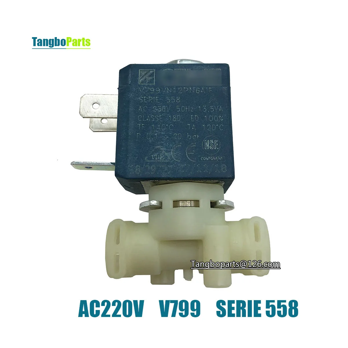 

AC220V SERIE 558 0.1-20bar V799VN12PN6AIF V799 Solenoid Valve For Espresso Machine Steam Cleaning Machiine