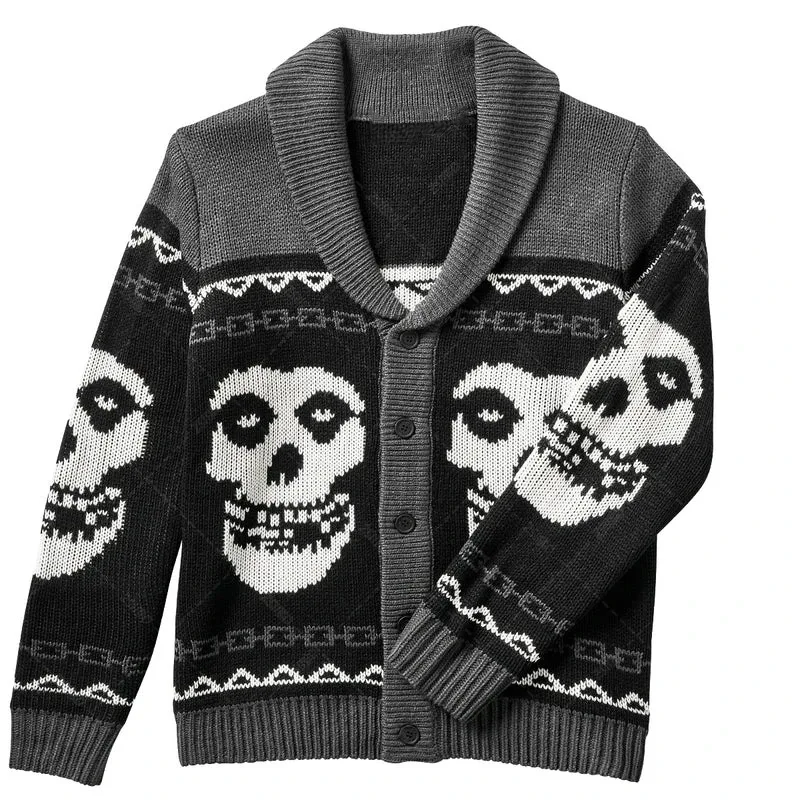 China-Chic Sweaters Men and Women ins Autumn Fashion Brand Round Neck Anime Loose Knitwear Men and Women Couples Diablo