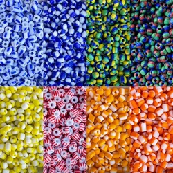 10g Glass Seed Beads Charm Stripe Crystal Beads for Jewelry Making DIY Handmade Bracelet Nacklace Earrings Accessories