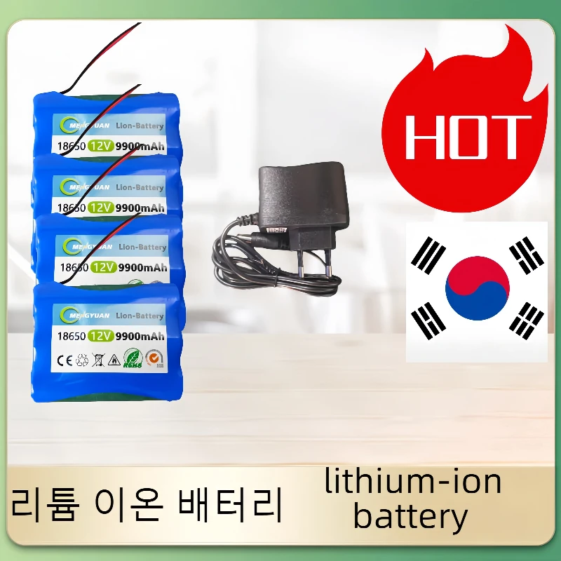 

3S1P 12V 9900mAh 18650 Lithium Rechargeable Battery pack for Speaker flashlight CCTV Camera GPS Portable search light equipment