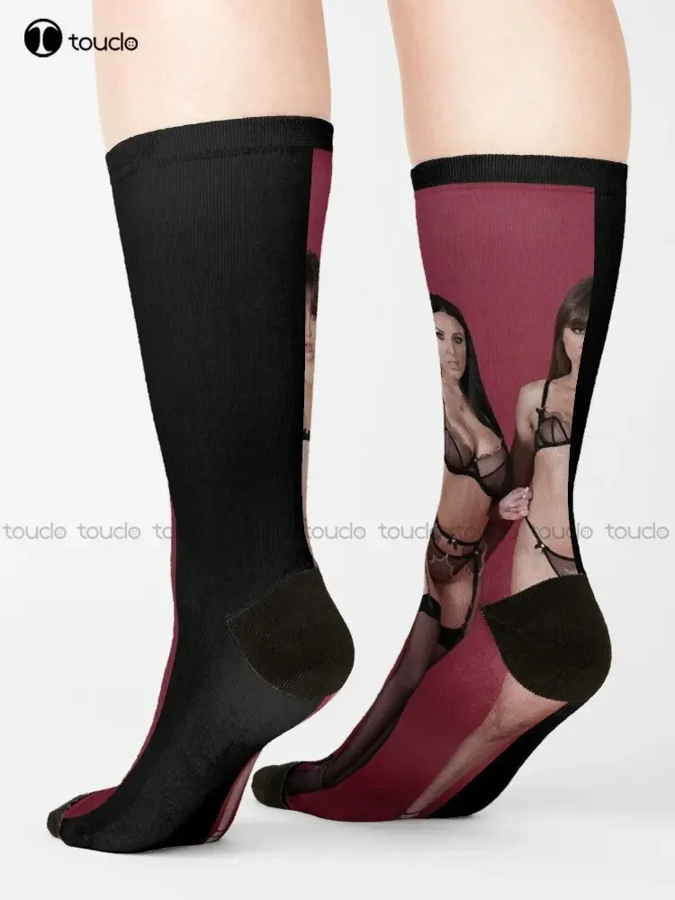 Gifts For Men Angela White Riley Reid Katrina Jade Graphic For Fan Socks Winter Socks For Men 360° Digital Printing New Popular