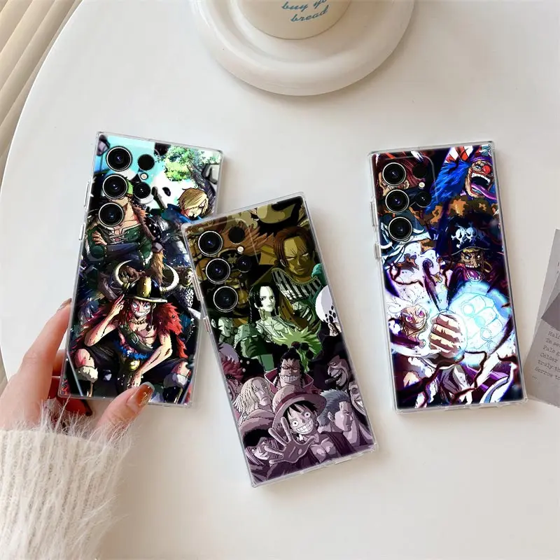 

Hot Ones Ainme Pieces S26 Ultra Case Coque For Samsung Galaxy S25 S26 S24 S23 Ultra S22 S20 Plus S21 FE A57 5G Clear Phone Cover