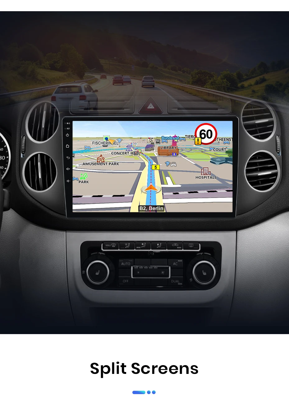 Junsun Autoradio für VW Volkswagen Tiguan 1 Nf 2006 2007 2008 2009 2010 - 2016 Carplay Android Auto FM RDS DSP BT GPS Navi SWC HD IPS Touchscreen Plug & Play Multimedia-Player Freisprecheinrichtung Original-Autostil Haupteinheit – Detail 21