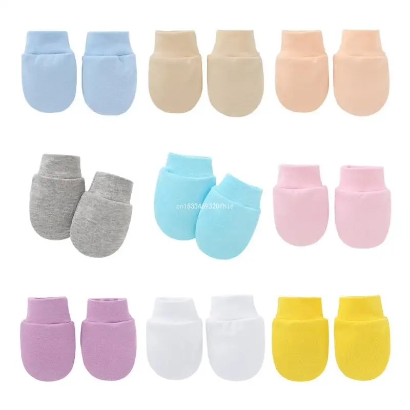 Solid Color No Scratch Mittens Infant Boy Girl Handguard Gloves Hand Socks Gifts