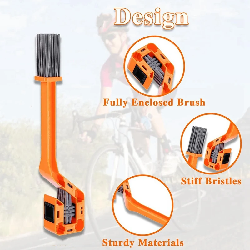 2 Pcs Chain Brush, Fully Enclosed Chain Cleaning Brushes For Outdoor Dirt Motorcycle, Motorcycle Chain Cleaner