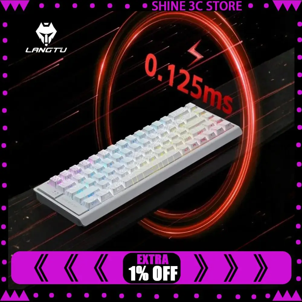

LANGTU MC68 Magnetic Switch Mechanical Keyboard Hot Swap Low Delay Custom Wired Gaming Keyboard PC E-Sports Accessories Gifts