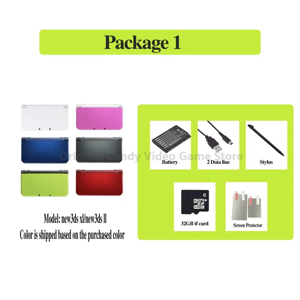 Original/renovated NEW3DSXL NEW3DSLL portable game console free game 3DSXL with 32GB/64GB128GB/English system