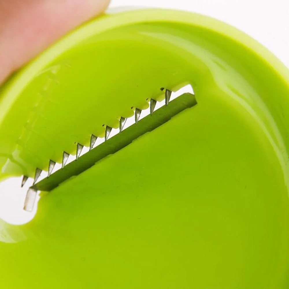 مبشرة خضروات دوارة 4 في 1 - قطاعة يدوية وأداة حلزونية للبطاطس والجزر والخيار - أداة مطبخ سهلة التنظيف (