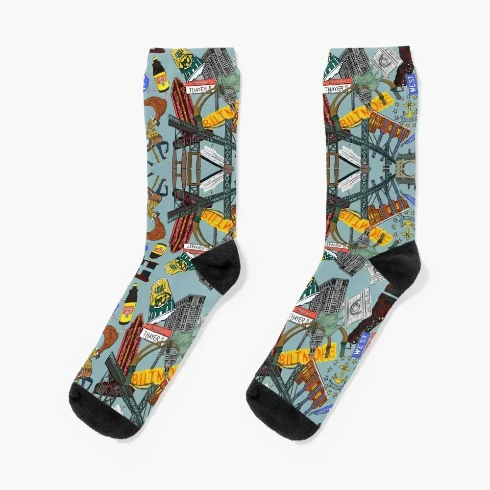 

Rhode Island Landmarks Socks funny sock Toe sports moving stockings fashionable Girl'S Socks Men's