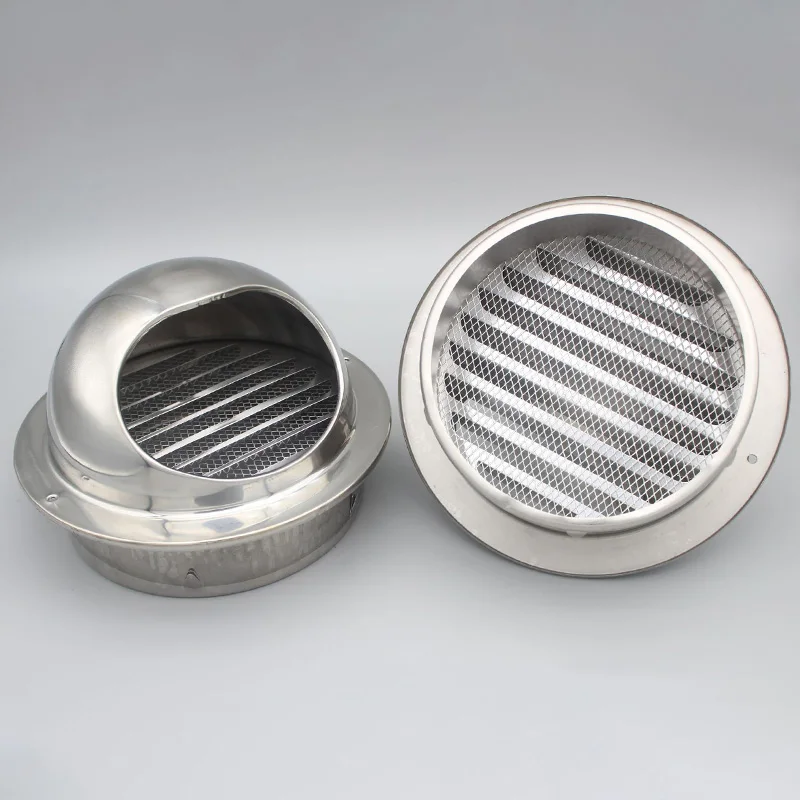 70mm-150mm Stainless Steel Wall Ceiling Air Vent Ducting Ventilation Exhaust Hood Grille Cover Outlet Heating Cooling Vents Cap