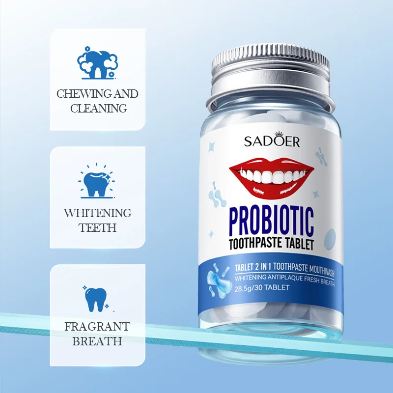 Probiotic Solid Toothpaste Breath Freshener To Remove Bad Breath Oral Anti-moth Solid Teeth Removes Yellow and Cleans Teeth