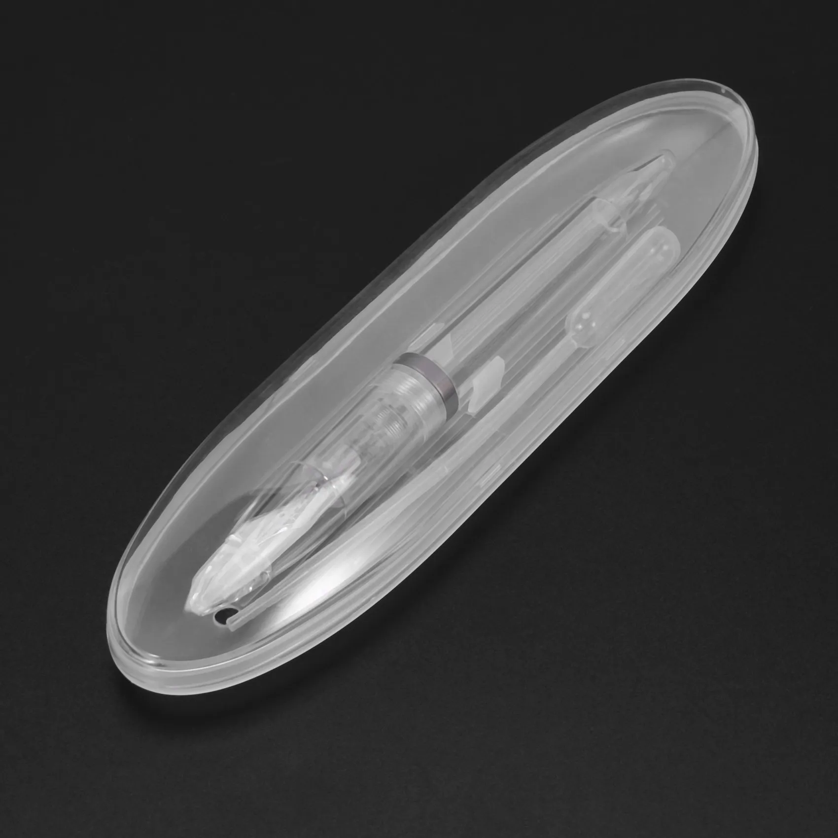 Перьевая ручка Gfc-0,5 мм с прозрачными ручками-капельницей серого цвета