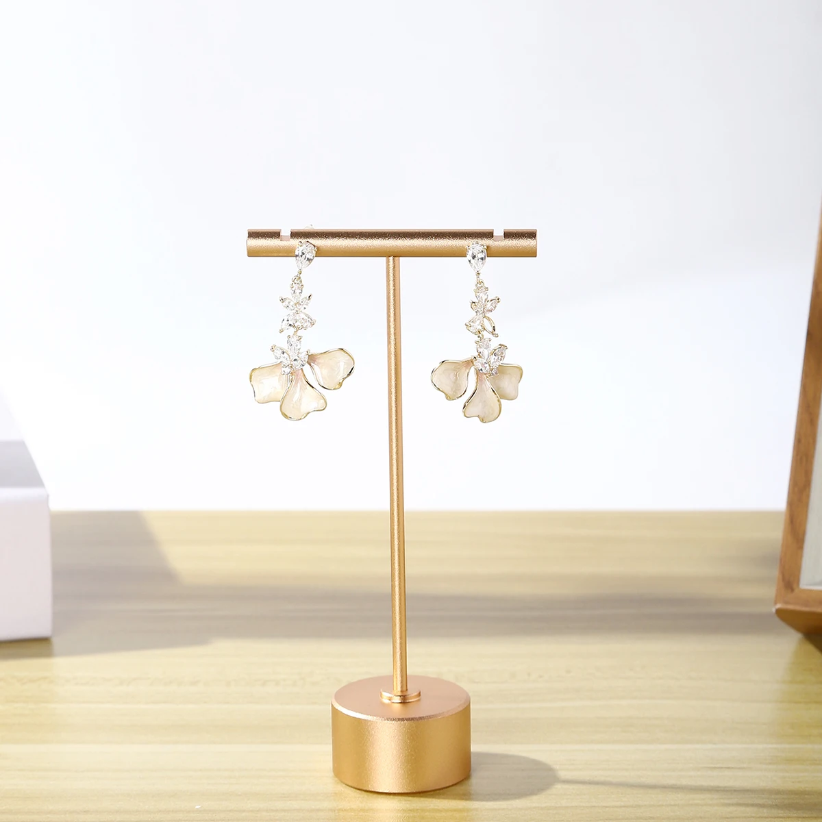 Gold-Plated Stainless Steel Earring Display Stand