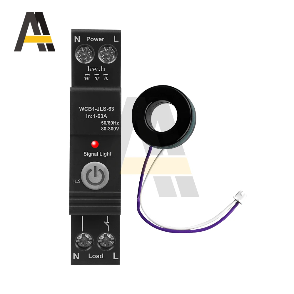 TUYA WiFi Circuit Breaker Leakage Overload Overvoltage And Undervoltage Bidirectional Energy Meter AC220V 63A KWH Timer Relay