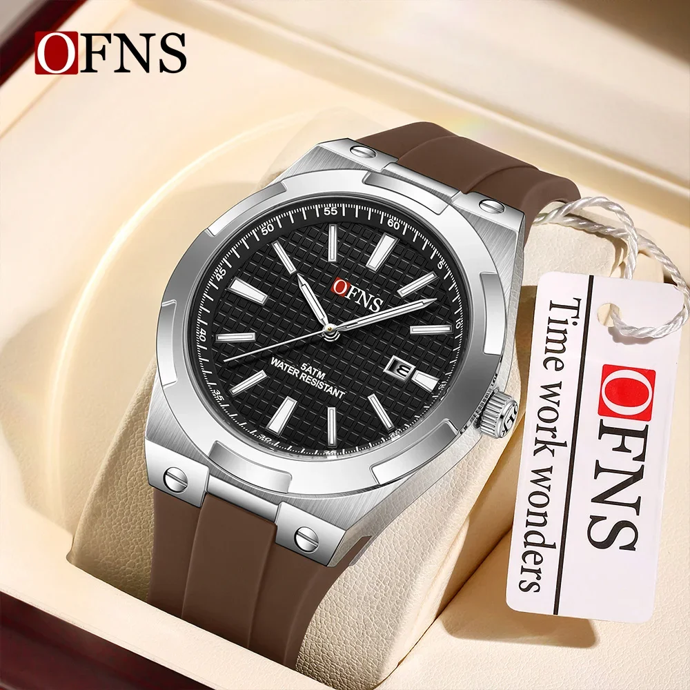 OFNS Top New 8040 Business Men's Quartz Watch Single Waterproof Calendar Fashion Trend Men's Quartz Watch 2025