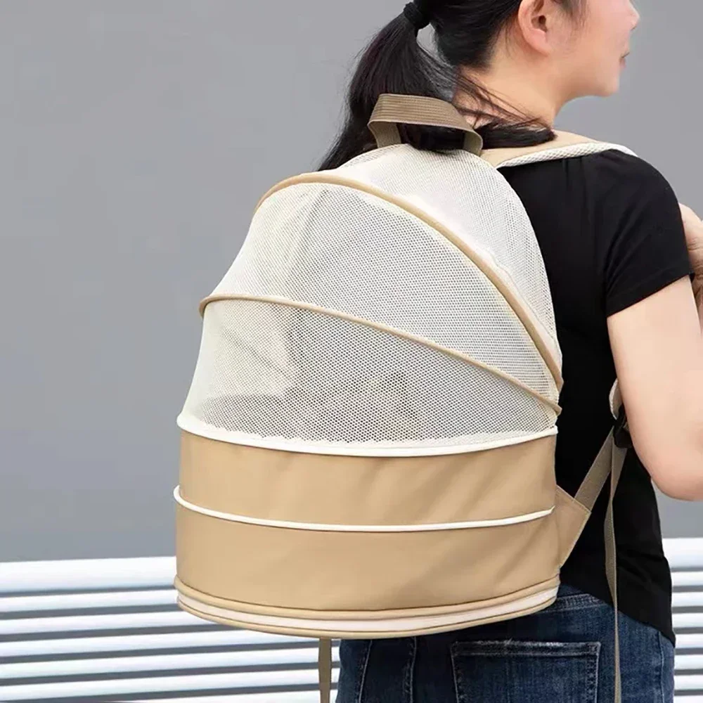 

Outdoor Breathable Cat Carrier Bag Pet Shoulder Bag Carriers Backpack Expandable Space Portable Travel Mesh Bags for Dogs Cats