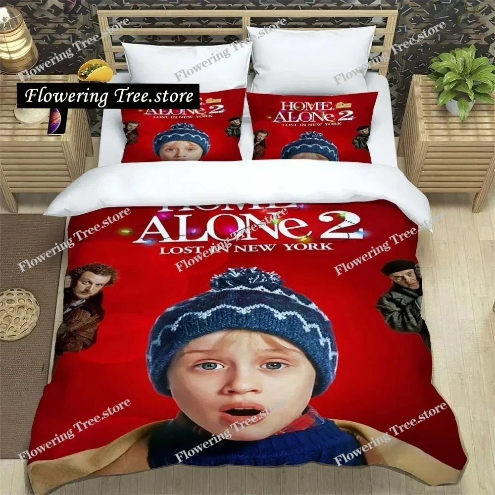 H-Home Alone Poster Sheets Quilt Covers Bedding Dormitory Sheets Bedding Set Soft Warm Bedding Set
