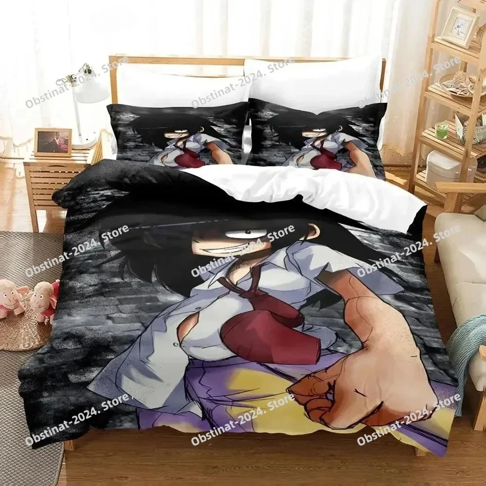 

Anime Tomoko Kuroki WataMote Bedding Set Printed Bed Set Duvet Cover Sheet Pillowcase Bed Soft Quilt Cover Full Queen King Size
