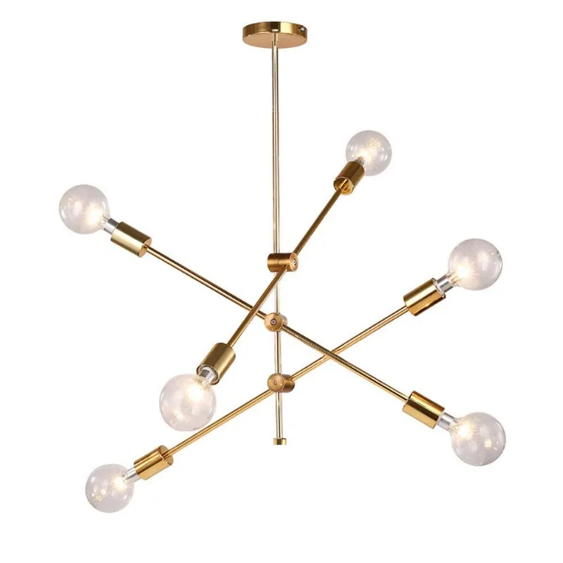 

Metal Ceiling Lamp Modern Home Lighting Fixture Sputnik Chandelier Home Decor LED Light Nordic Postmodern Hanging Lamp