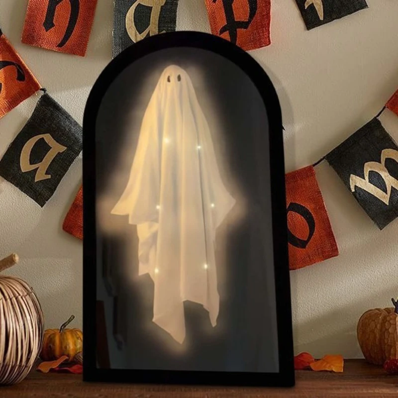 

2025 Spooky Halloween Hologram Ghost Mirror(Acrylic) Scary Ghosts For Halloween Decoration Indoor Room,Hallowmas Party Supplies
