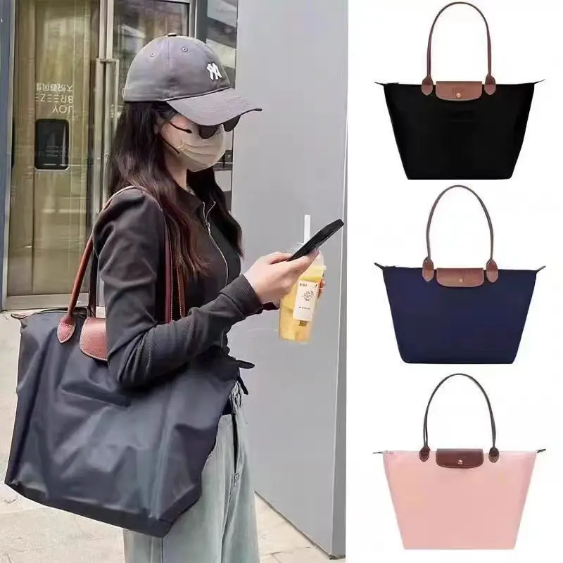 

Outdoor Tote bag Large Capacity Classic Tote Bag Folding Designer Fashion Casual Shoulder Bag Women High Quality nylon Handbags