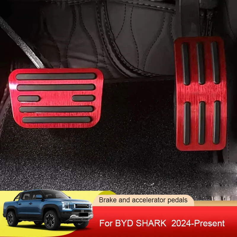 

Car Pedals Aluminium Alloy Fuel Gas Pedal Brake Non-Slip Pedal Cover Auto Accessories For BYD SHARK 2024-Present