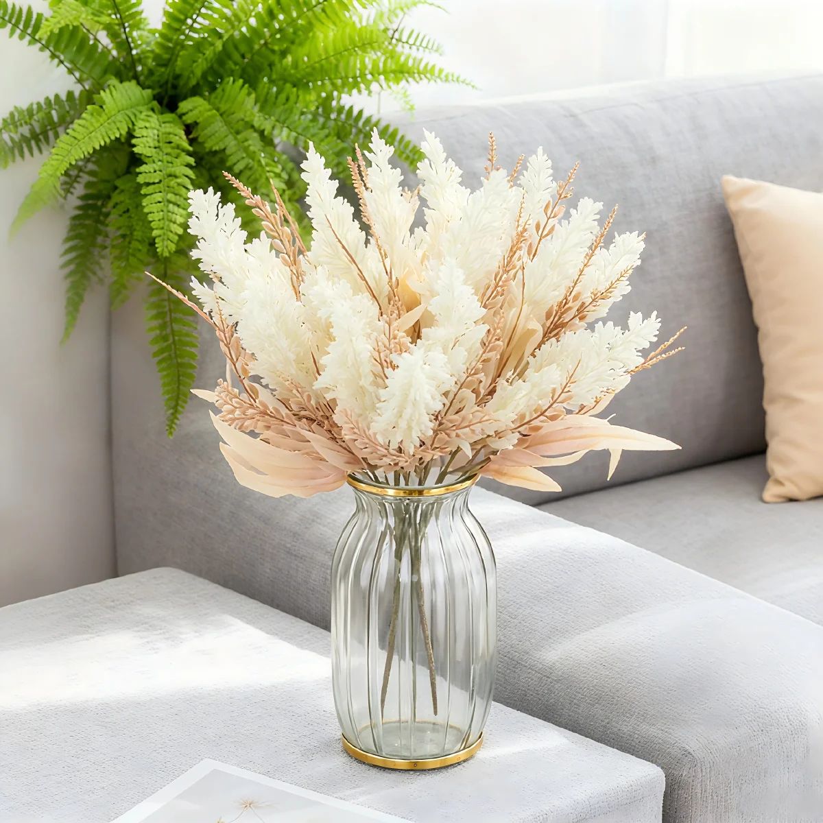인공 식물 갈대 축제 웨딩룸 꽃병 야외 정원 장식 DI - Pampas Grass Decor 리뷰 및 가격