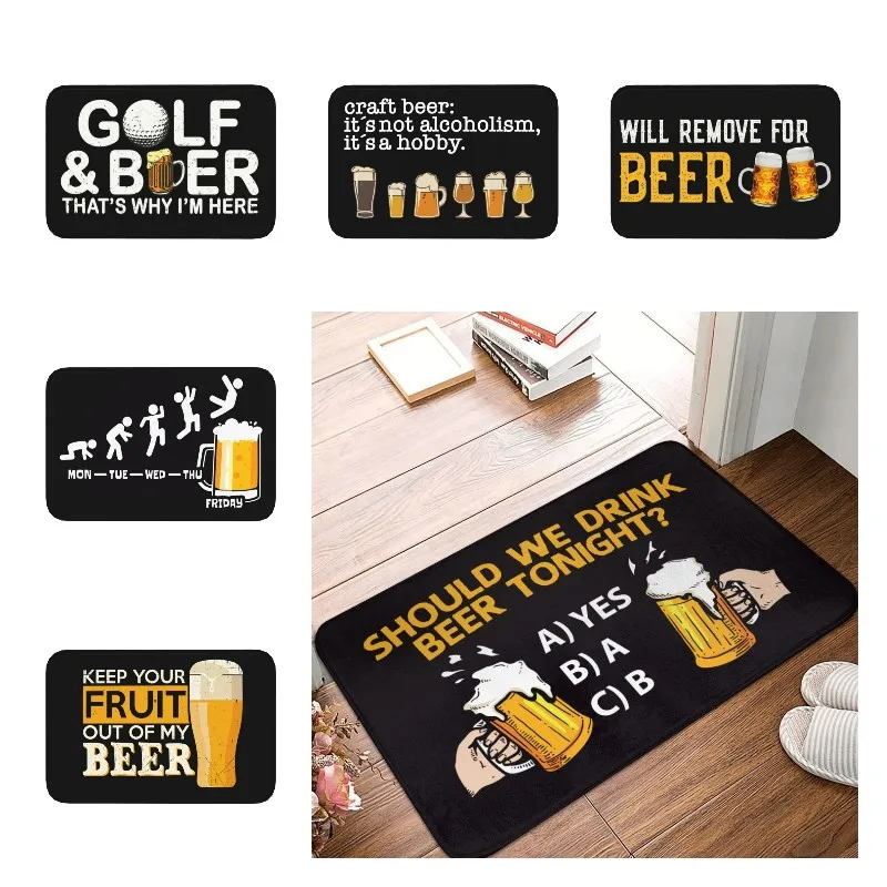 Will Remove For Beer Front Door Mat Anti-Slip Outdoor Absorbent Doormat Living Room Entrance Rug Carpet