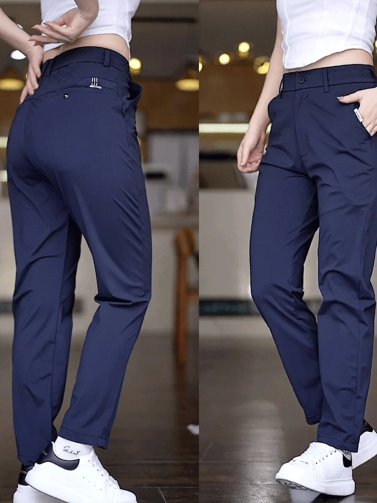 Plones largos de pierna recta informs de negocios para hombre de principios de otoño sensación fresca de moda Color só...