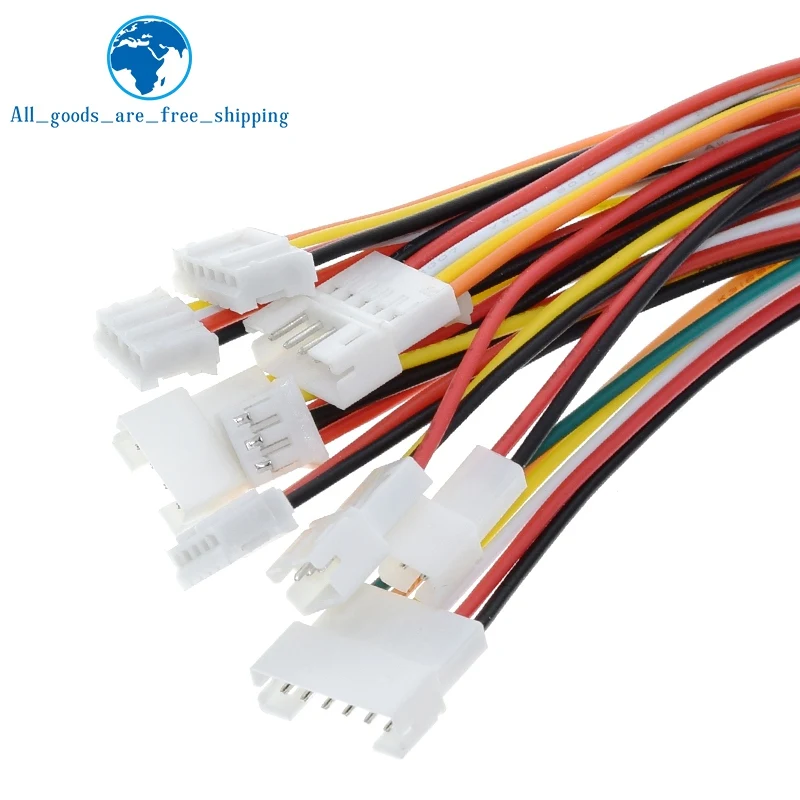 10PCS 5Pair Micro JST PH 2.0 2P 3P 4P 5P 6PIN Male Female Plug Connector With Wire Cables 20CM+20CM For Arduino MP3