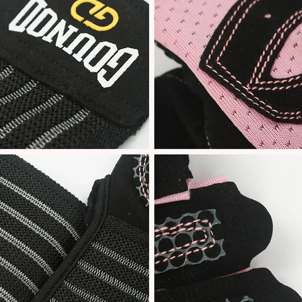 

1Pair Half Finger Weight Lifting Glove Breathable Anti-Slip Weightlifting Gloves Bodybuilding Powerlifting Wristband Support