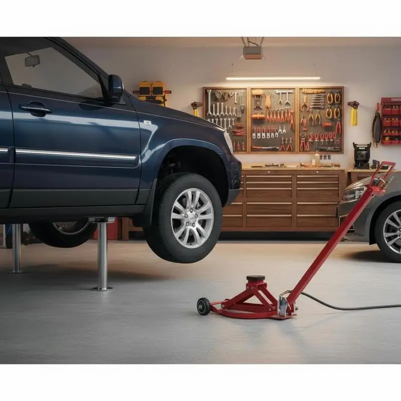 

Air Jack, 5 Ton/11023 lbs Triple Bag Air Jack, Airbag with Six Steel Pipes, Lift Up to 18.3 inch/464 mm, 4-10 s Fast Lifting Pneumatic with Adjustable Long Handle for Cars, SUVs, Pickup Trucks