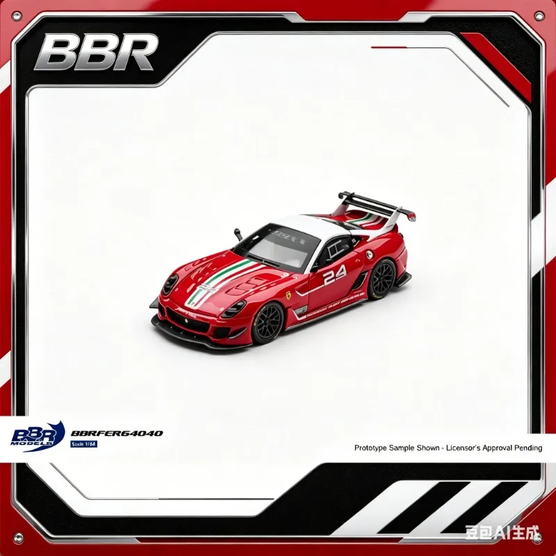 

BBR 1:64 supercar 599XX EVO # 24 alloy die-casting car model, simulation static ornament, adult collectible, male toy.
