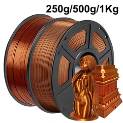 Silk Copper 3d Printer PLA Filament 1.75mm Luxury Silky Luster 250g 500g 1kg For 3D Pen Printing Materials PLA silk red copper