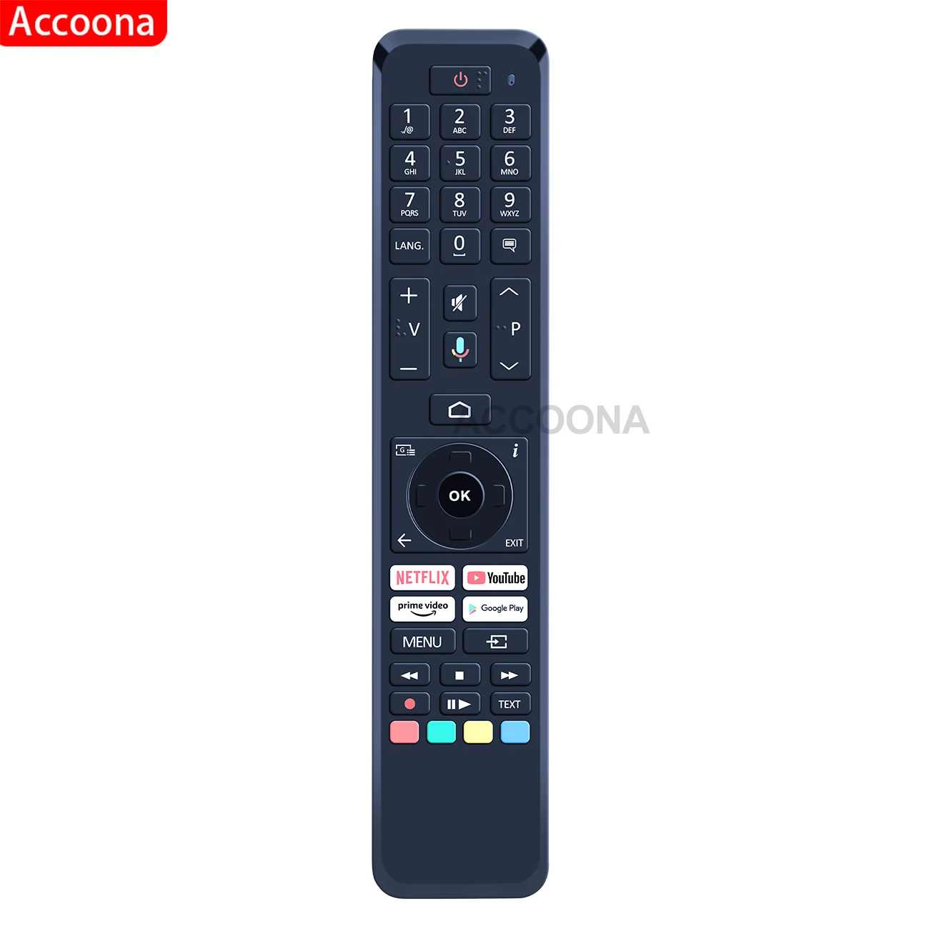 Voice Remote control for Panasonic Tx-55lx650e 43LX650E 24LSW484 DAEWOO 43DM72UA Medion RC1832 led smart tv