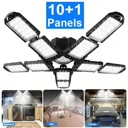 Deformable LED Garage Light With Adjustable 3/5/10 Panels LEDE26/E27 Ceiling Lamp Industrial Lighting for Workshop Shop Storage