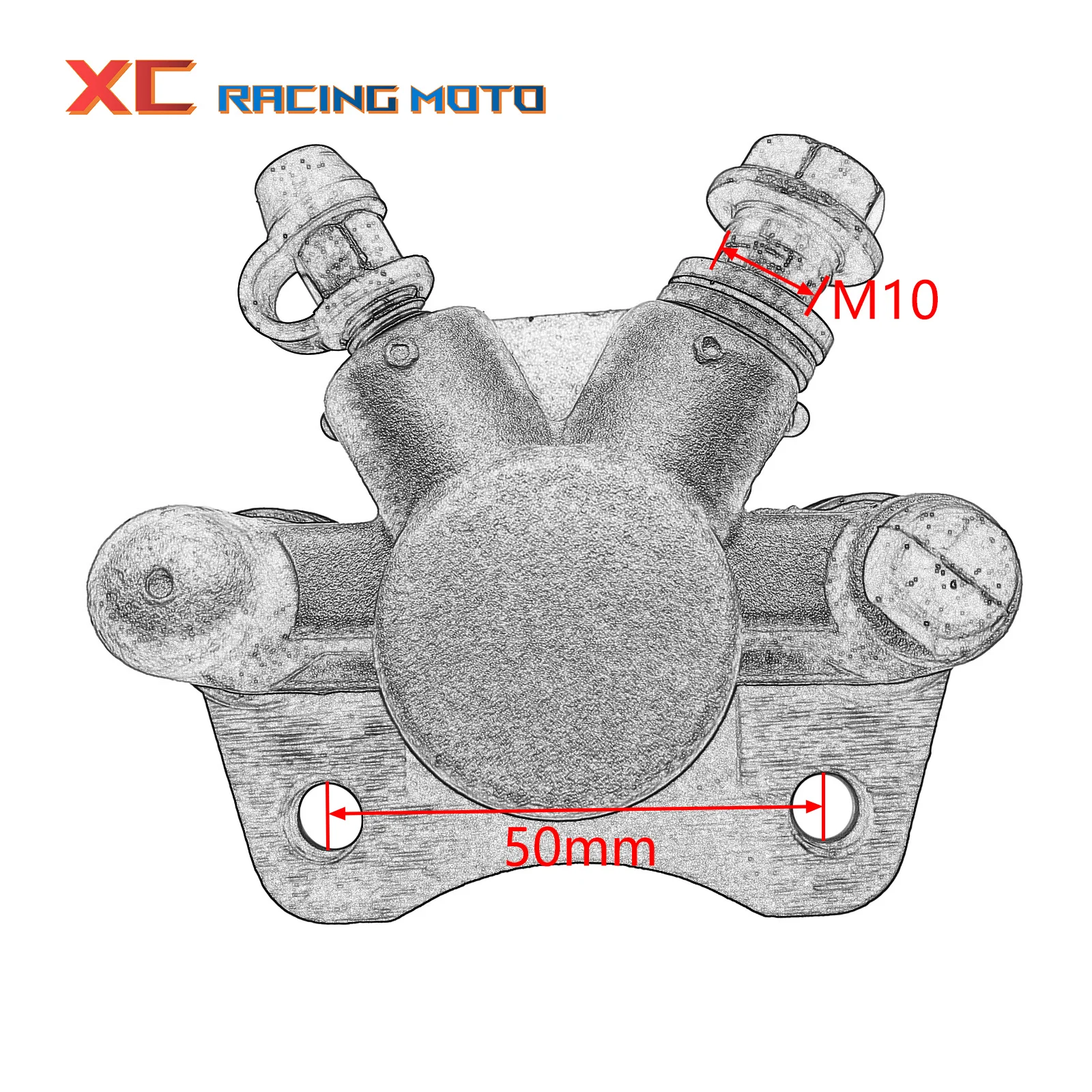 M10 Front & Rear ATV Brake Pump Brake Caliper For ATV Quad Dirt Bike Buggy Go Kart 50cc 70cc 110cc 125cc Universal Accessories