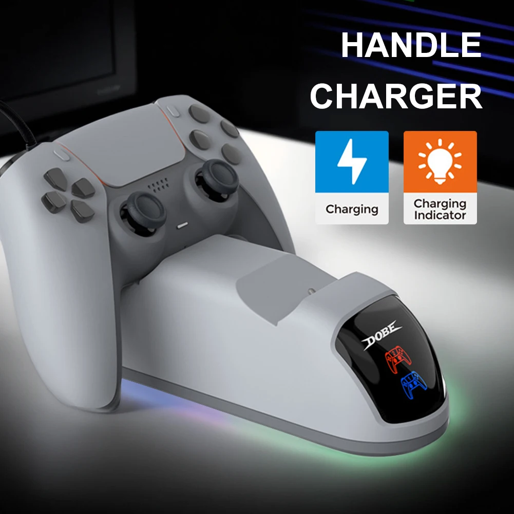 Зарядная подставка с двойным контроллером для контроллера PS5, светодиодная станция быстрого зарядного устройства, издание к 30-летию для Playstation 5, геймпад