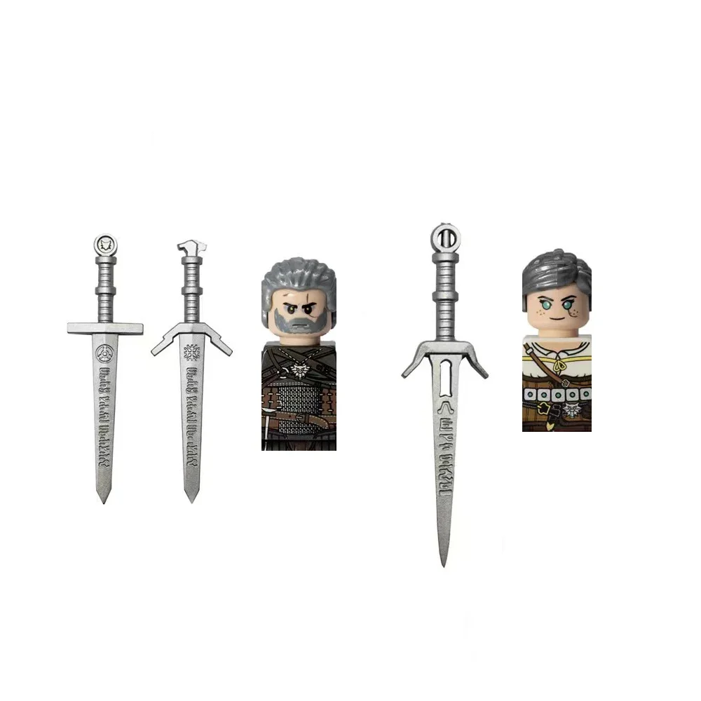 Mini Anime Figuras Blocos de Construção, Mago, Geralt, Ciri, Action Toy, Bonecas Bricks, Montagem de Brinquedos, Modelo, Presentes de Aniversário