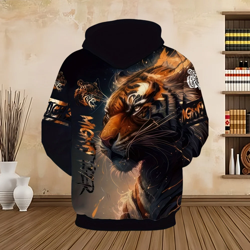 Fashion Fall Tigers Men Hoodies White Tiger Skin 3D All over Printed Mens Sweatshirt Unisex Long Sleeve Pullover Casual Jacket