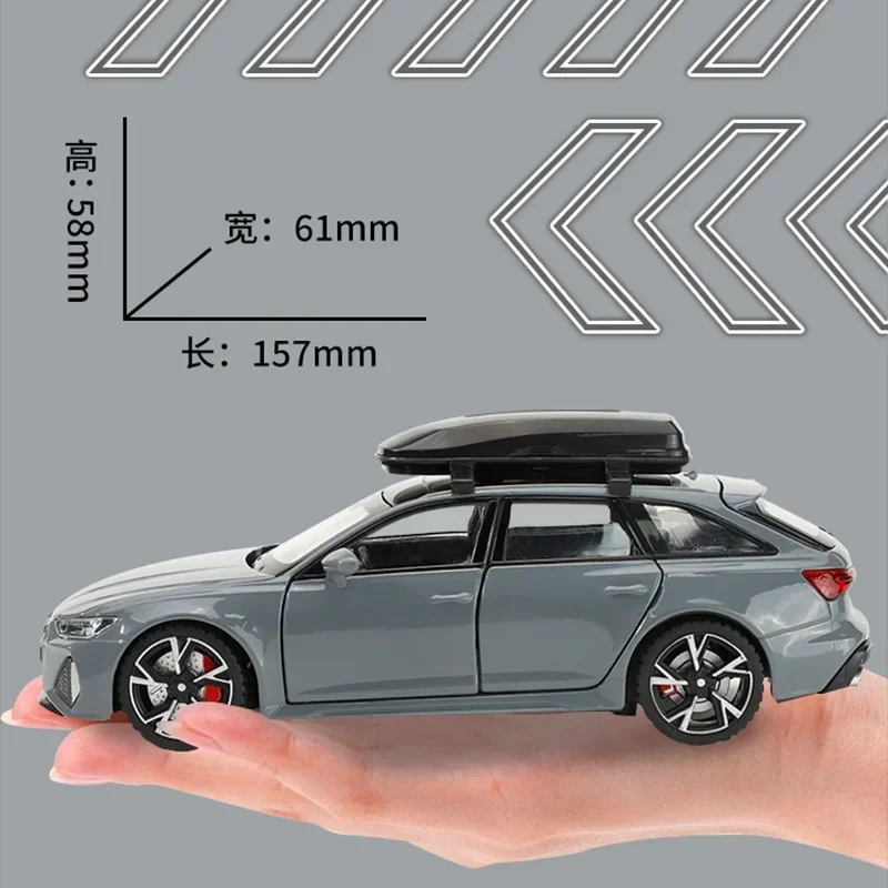 1:32 Audi RS6 High Simulation Diecast Metal Alloy Model car Sound Light Pull Back Collection Kids Toy Gifts F584