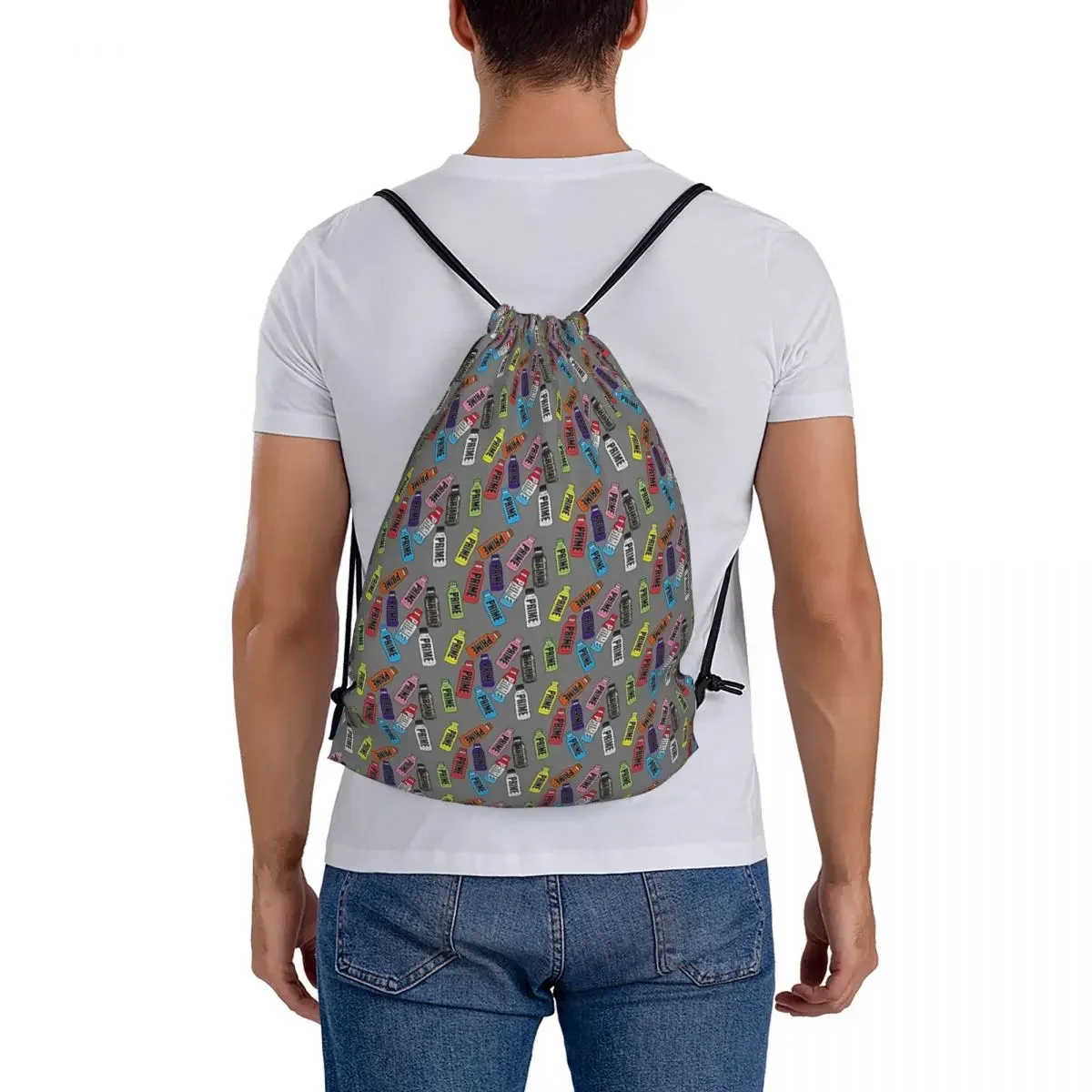 Prime-mochila de hidratación para hombre y mujer, bolsa deportiva con cordón, portátil, a la moda, para la escuela