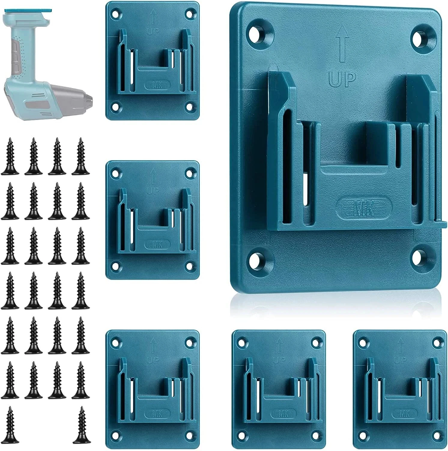 Batterie-Aufbewahrungsregal für Makita 18V Li-Ionen-Akku 1/5/10 Stück Sicherer Wandhalter Sturzsicherer Organizer für Elektrowerkzeuge