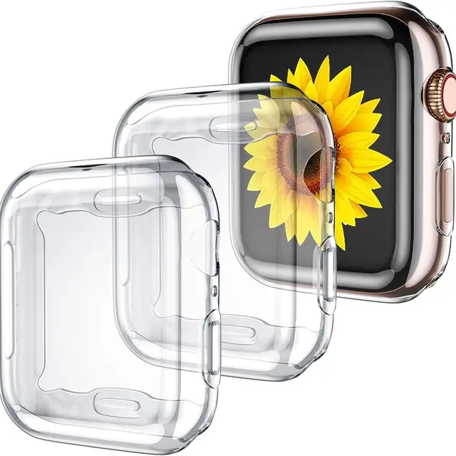 Miękkie etui TPU na zegarek Apple Watch 40/41/42/44/45/46mm, odporne na zarysowania, pełne etui ochronne dla serii 11 10 9 8 7 6 5 4 SE