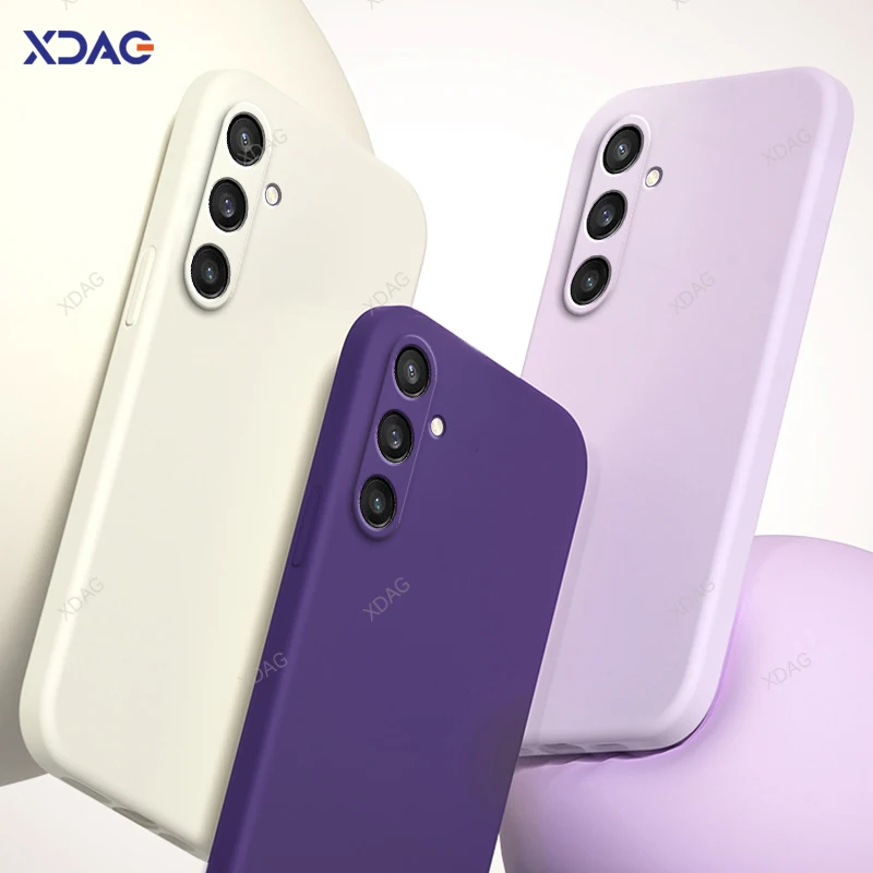 Premium Liquid Silicone Phone Case for Samsung Galaxy S24 Ultra Plus FE 5G Soft Durable Anti-Fingerprint High Qualtiy Back Cover