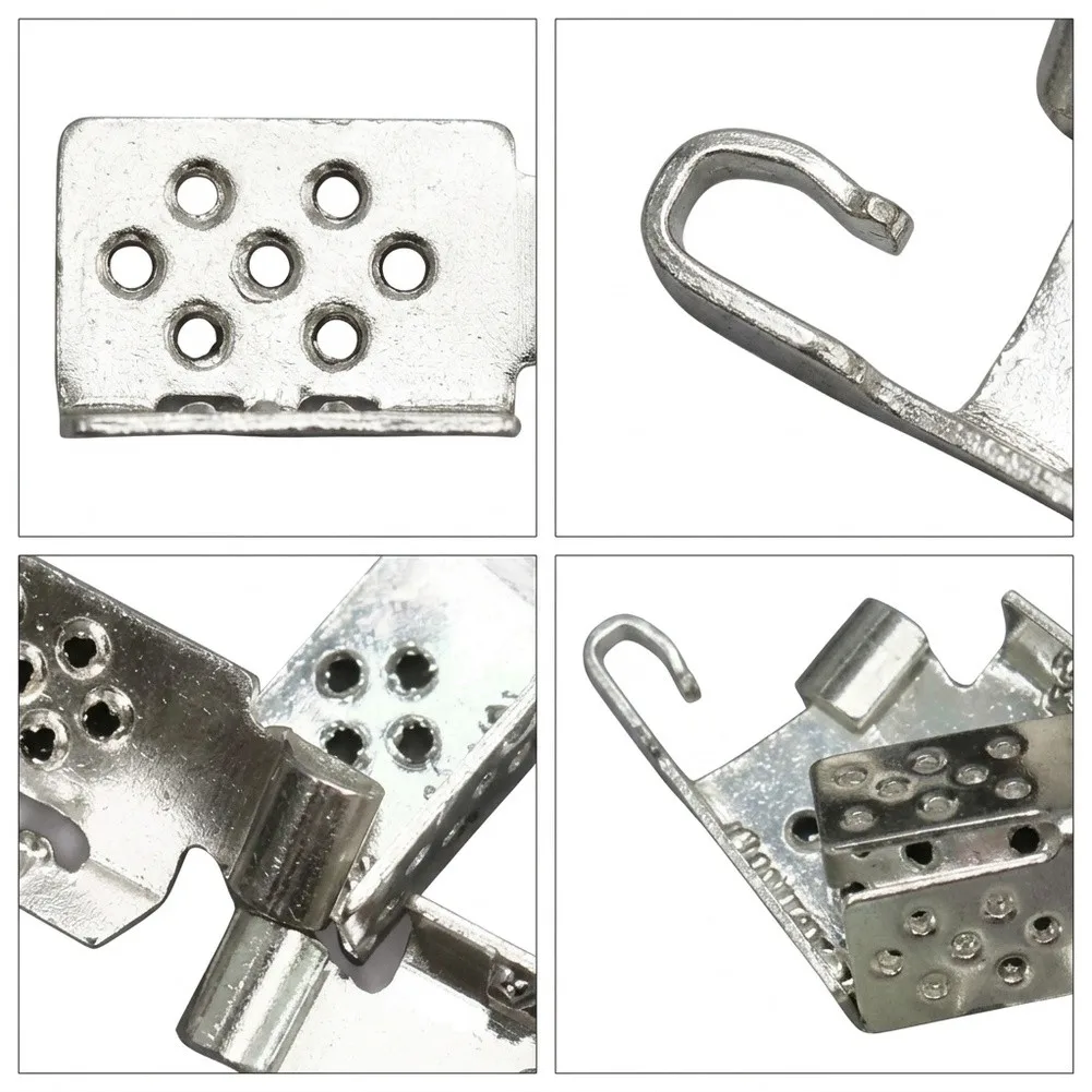 50pcs or 100pcs Horizontal Aluminum Alloy Clips for Electric Floor Heating Film Silver 220V 160C Safe Reliable Use